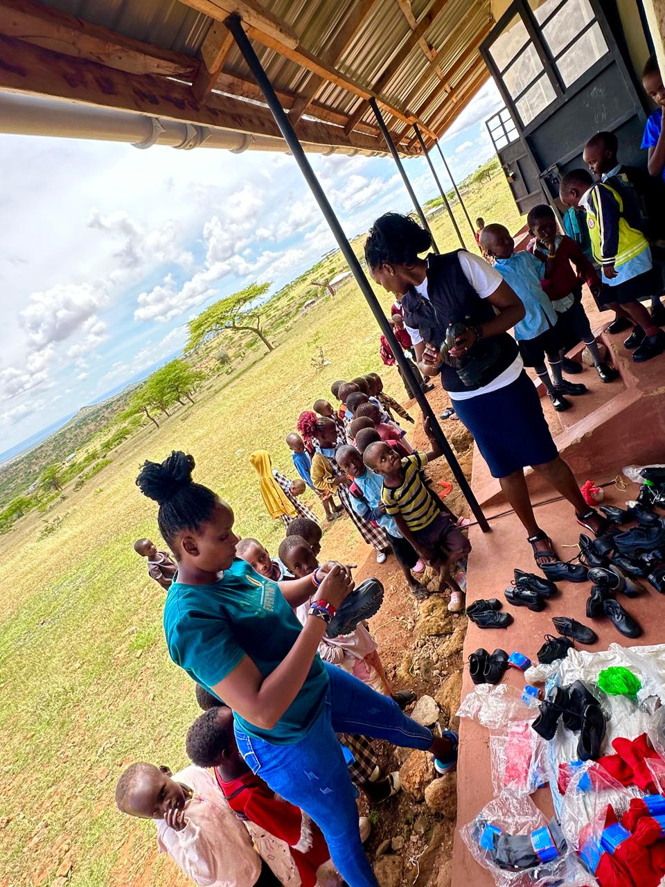 Community outreach activity with children and guardians
