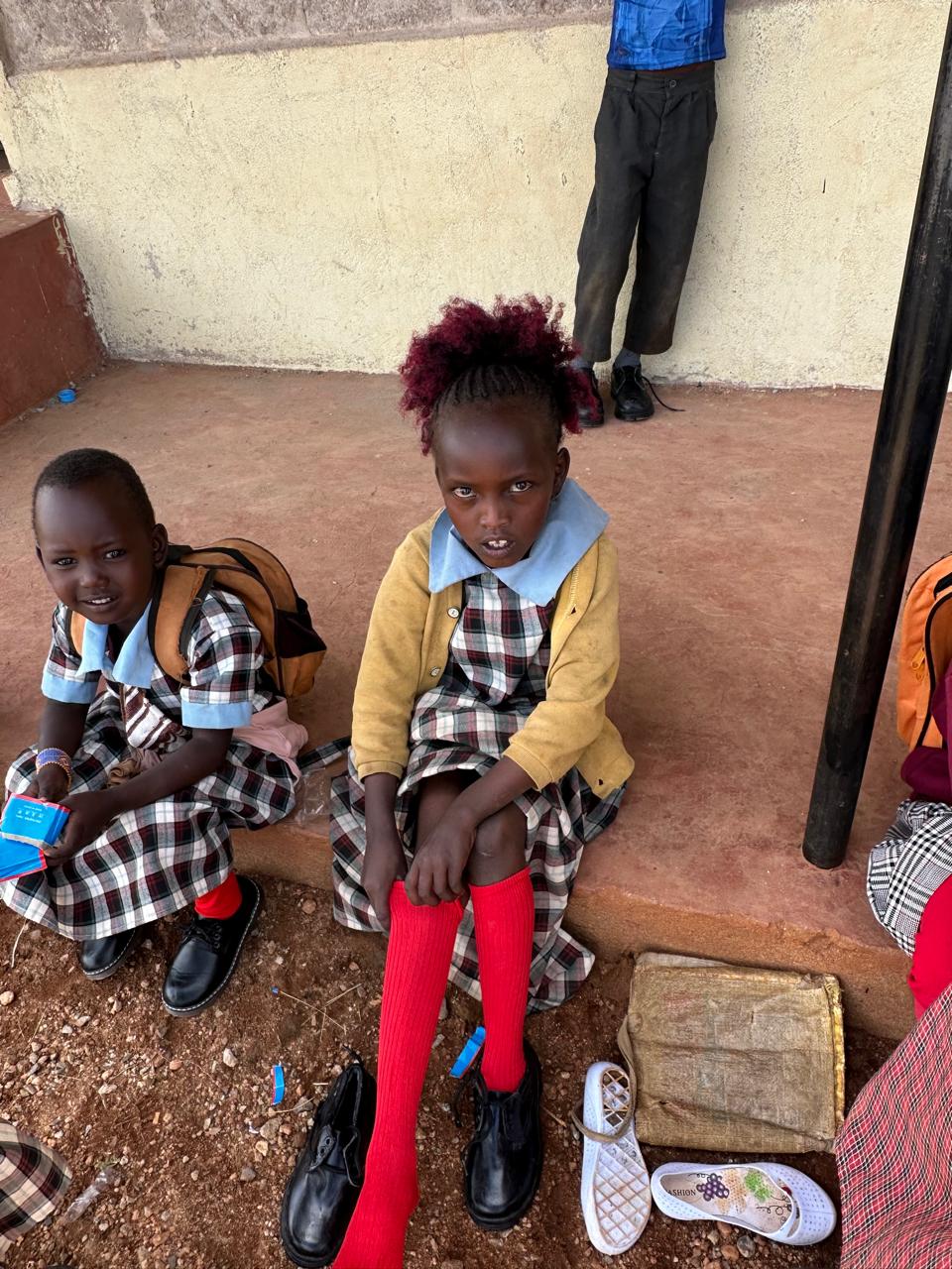 Girls gathered during a foundation visit