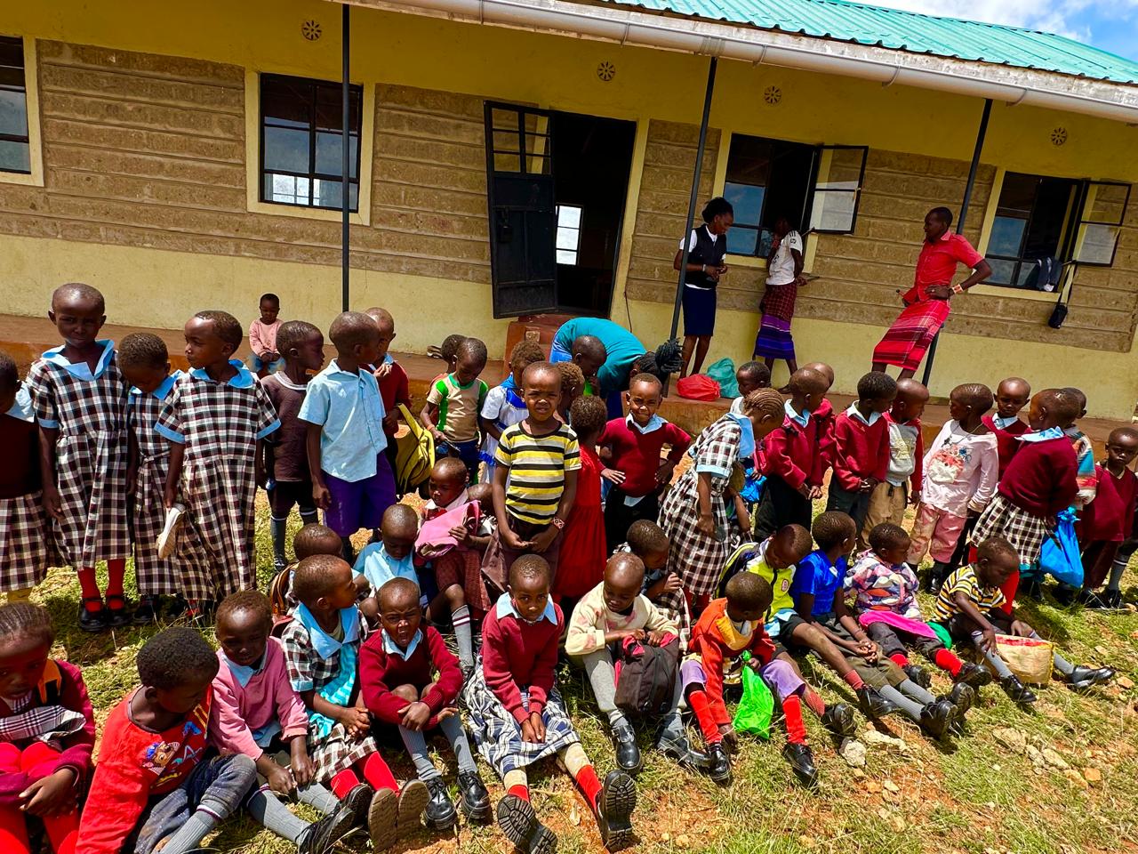 Girls receiving support in Laikipia North
